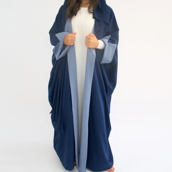New Design Double-Open Abaya Reversible Elegant Cardigan Robe
