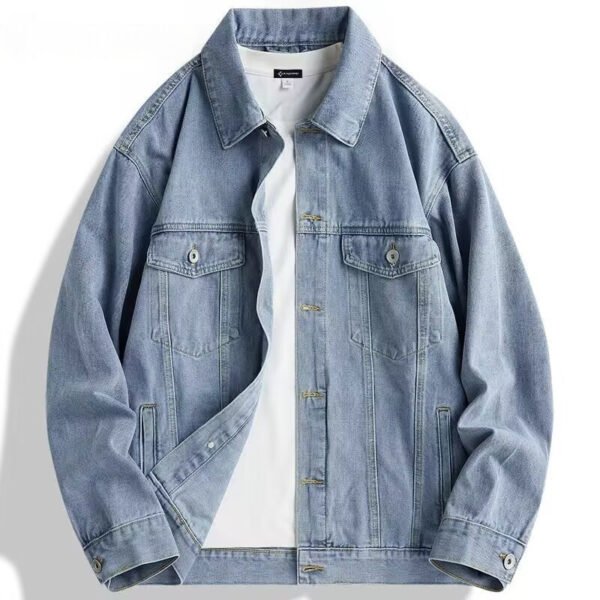 Plus Size Workwear Jacket Trendy Denim Cotton
